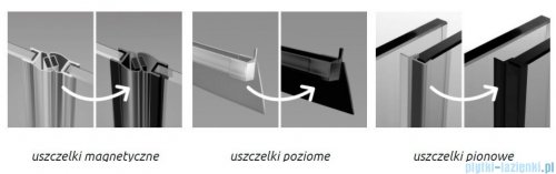 Radaway Furo SL Black KDD kabina 110x100cm czarny mat/szkło przejrzyste 10305110-54-01L/10305100-54-01R