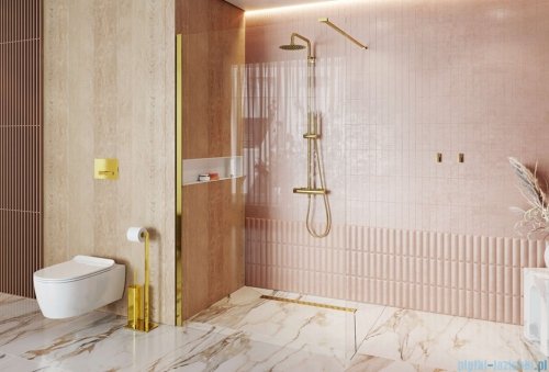 Excellent Vidoq Walk-in ścianka prysznicowa prosta 100x200 cm, złoty połysk KAEX.1506.1000.LP.GL