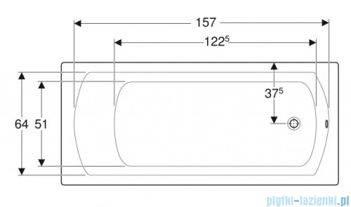 Geberit Perfect wanna prostokątna 170x75cm 554.073.01.1