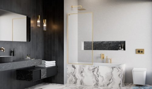 Radaway Modo F SL Gold PNJ II parawan nawannowy 90cm lewy złoty połysk/przejrzyste 10406090-09-01L