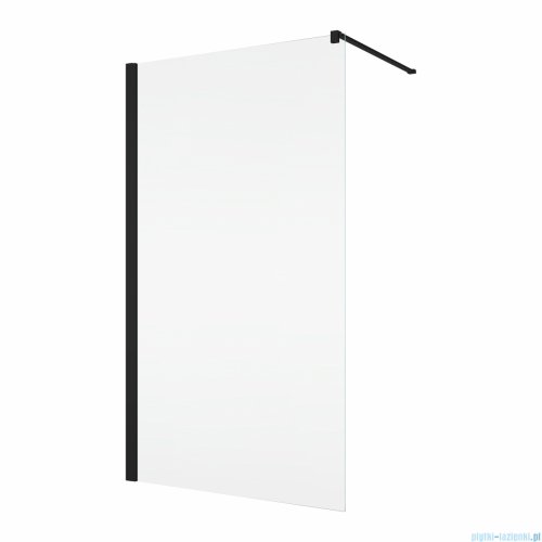 Ronal ANNEA ANT1 Black Line Ścianka wolnostojąca Walk-in 75x200 cm z profilem przyściennym czarny mat ANT107500607