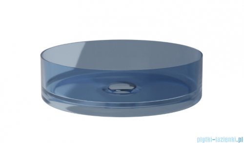 Besco Enya Blue Wave + maskownica biała umywalka nablatowa 36x36x10cm #UME-36-BWW