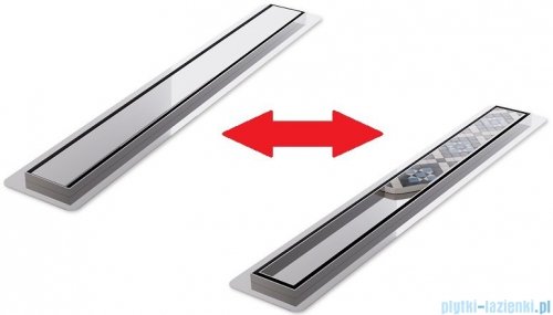 Wiper New Premium Revers Odpływ liniowy z kołnierzem 80 cm syfon drop 35 poler 500.0253.01.080