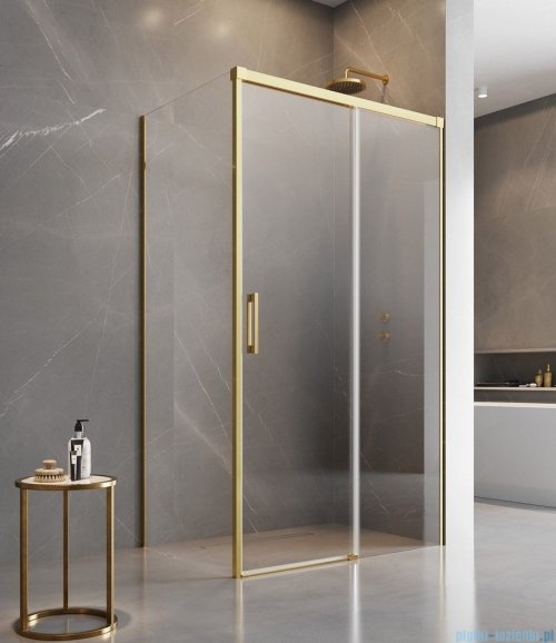 Radaway Idea Gold Kdj kabina 100x80cm prawa złoty połysk/szkło przejrzyste 387040-09-01R/387051-09-01L