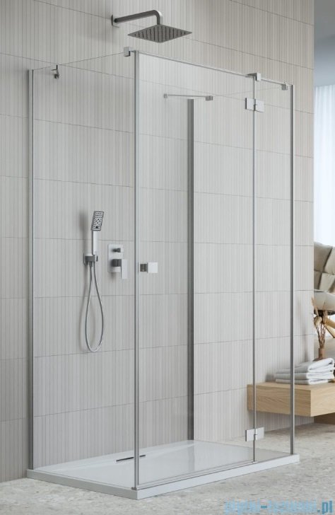 Radaway Essenza Brushed Nickel Kdj+S kabina 75x80x75cm prawa szczotkowany nikiel 1384049-01-01/1385021-91-01R/1384049-01-01