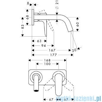 Hansgrohe Axor Citterio M Jednouchwytowa bateria umywalkowa podtynkowa 34112000