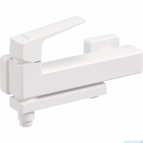 Deante BLUR Bateria wannowa ścienna ze składaną wylewką bianco BQL_A12M