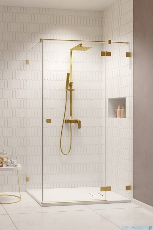 Radaway Essenza Pro Brushed Gold Kdj kabina 120x120cm prawa szczotkowane złoto 10097120-99-01R/10098120-01-01