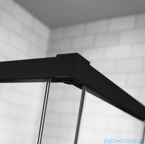 Radaway Idea Black Kdd kabina 110x120cm czarny mat/szkło przejrzyste 387063-54-01L/387064-54-01R