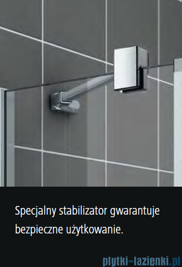 Kermi Cada XS kabina walk-in z ruchomym skrzydłem prawa 90 cm CKTFR09020VPK
