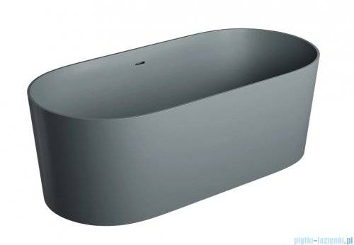 Omnires Ovo M+ wanna wolnostojąca z przelewem 160 x 75 cm ash grey mat OVO160WWZPAG