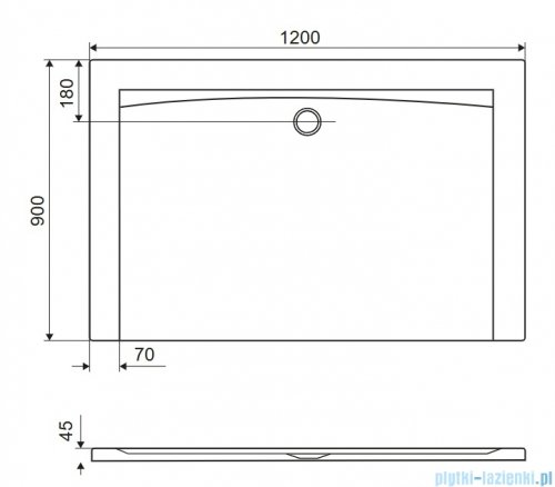 Excellent Forma X brodzik prostokątny 120x90 cm struktura, czarny mat BREX.1403.120.090.BLN