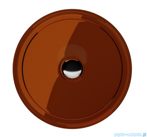 Besco Enya Earth Rust + maskownica czarny matt umywalka nablatowa 36x36x10cm #UME-36-ERB