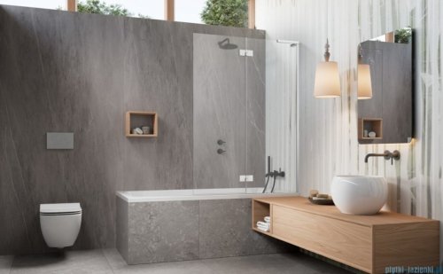 Radaway Essenza 8 SL PND II parawan nawannowy 130cm prawy chrom połysk/przejrzyste 10500130-01-01R
