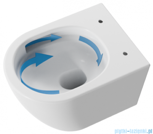 Besco Laax Matt Black miska WC wisząca + deska wolnoopadająca Laax Black czarny matt #ZLA-C-DLC