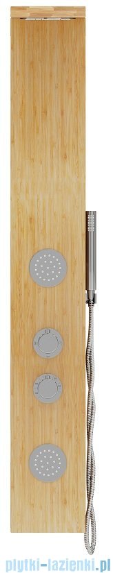 Corsan Balti panel prysznicowy z termostatem chrom drewno bambusowe B-001TCH