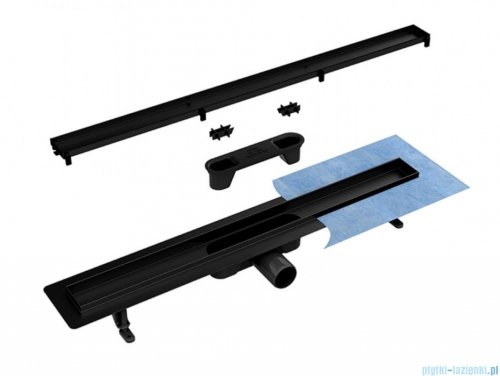 Besco Nero Duo czarny odpływ liniowy 2w1 70x6cm OL-70-VN