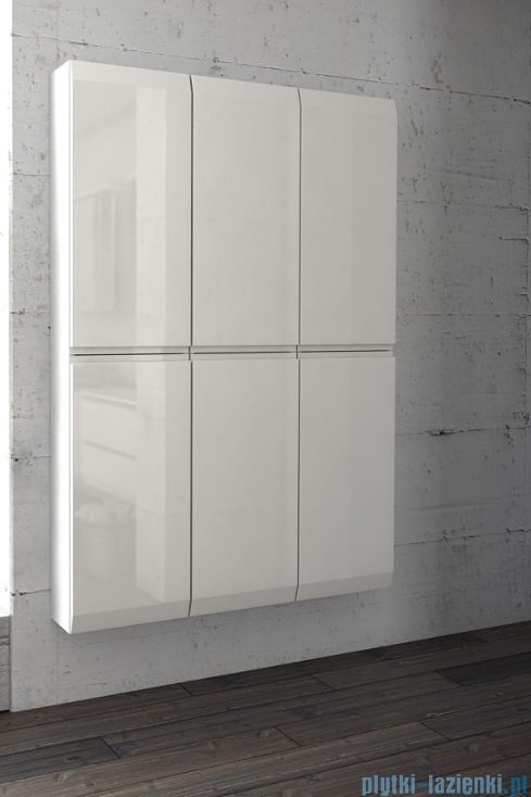 Oristo Brylant szafka boczna wysoka ryflowana 40x160x17cm mokka mat OR36-SB2D-40-21R