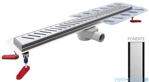 Wiper New Premium Ponente Odpływ liniowy z kołnierzem 100 cm syfon drop 50 mat 500.0171.03.100