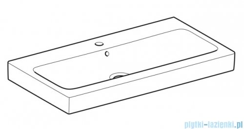 Geberit iCon Umywalka ścienna z otworem na baterię z przelewem 90x48,5 cm 124090000