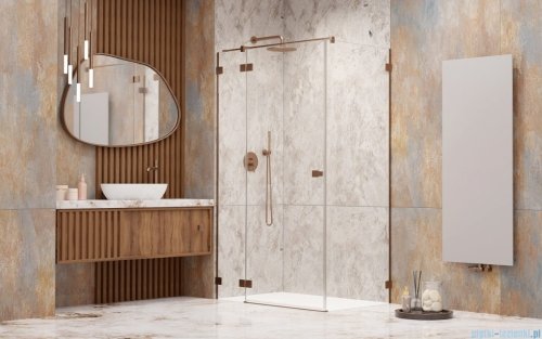 Radaway Essenza Pro Brushed Copper Kdj kabina 110x80cm lewa szczotkowana miedź 10097110-93-01L/10098080-01-01