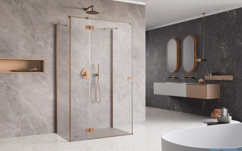 Radaway Essenza Brushed Copper Kdj+S kabina 75x110x75cm lewa szczotkowana miedź 1384049-01-01/1385023-93-01L/1384049-01-01