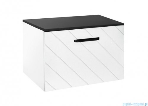 Besco Floo szafka podumywalkowa lewa 80x50x40cm biała, uchwyt złoty SUF-854-BZL