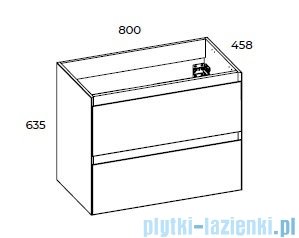 Elita Split szafka podumywalkowa 80x63x46cm czarny mat 168147