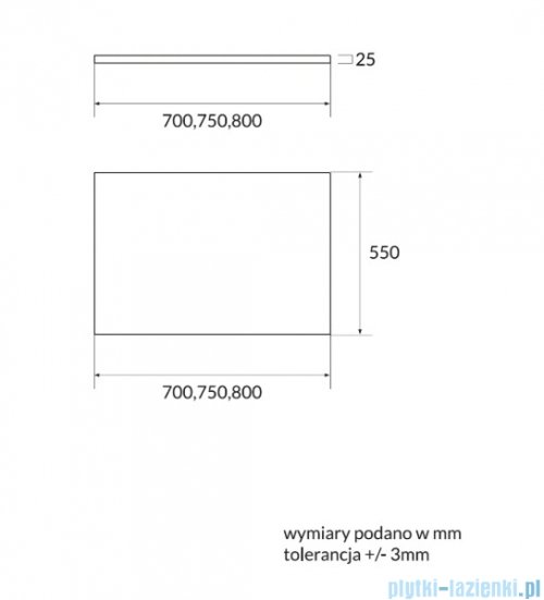Schedline Obudowa wanny prostokątnej krótszy bok 70 cm Cashmere Mat  5P.PW-70/PK/MG