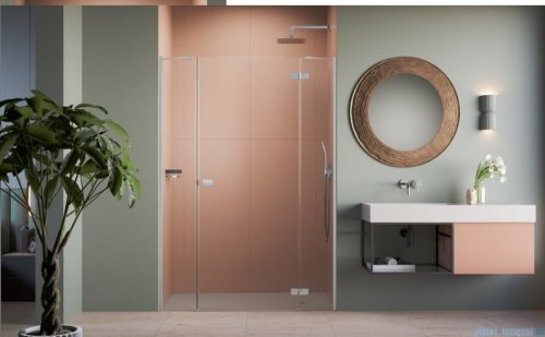 Radaway Fuenta Dwjs drzwi wnękowe 140cm prawe chrom połysk szkło przejrzyste 1384033-01-01R/1384090-01-01