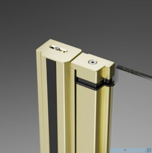 Radaway Nes KDD II Brushed Light Gold kabina walk-in 100cm lewa szczotkowane jasne złoto szkło przejrzyste 10031100-98-01L