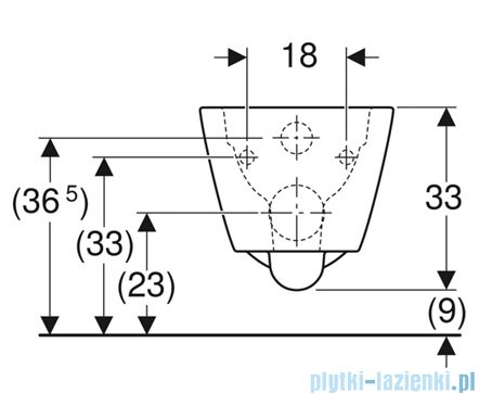 Geberit Smyle Square Miska wisząca Rimfree Keratect 500208018