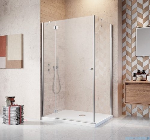 Radaway Torrenta Kdj Kabina prysznicowa 90x100 lewa szkło przejrzyste + brodzik Doros D + syfon 32240-01-01NL