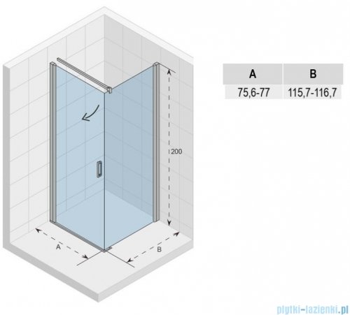 Riho Novik Z201 kabina prysznicowa 80x120cm przejrzyste G003009120