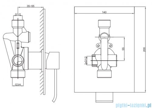 Kohlman Axis zestaw prysznicowy z deszczownicą 30 cm chrom QW220NR30