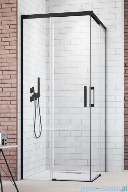 Radaway Idea Black Kdd kabina 75x120cm czarny mat/szkło przejrzyste 387066-54-01L/387064-54-01R