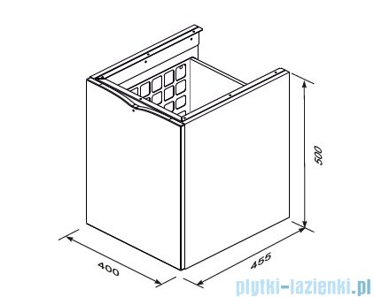 Oristo Siena szafka niska z koszem 40x50x45cm szaroniebieski mat OR45-SN1S-40-16