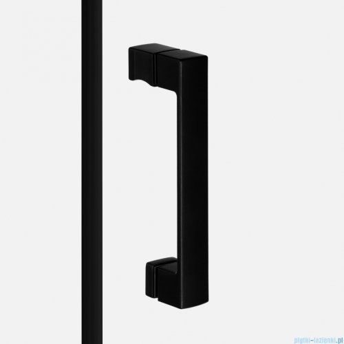 New Trendy Nesta Black 100x200 cm drzwi wnękowe lewe wspornik skośny szkło przejrzyste D-0860A
