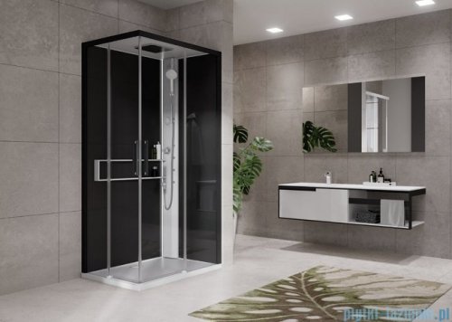 Novellini Glax 2 2.0 kabina z hydromasażem 100x80 prawa biała G22A108DT1-1UH
