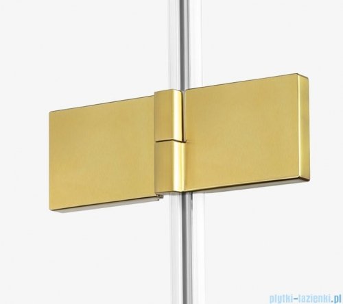 New Trendy Avexa Gold kabina kwadratowa 90x90x200 cm przejrzyste prawa EXK-1745