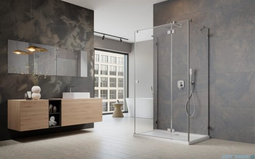 Radaway Essenza Pro Brushed Nickel Kdj+S kabina 70x100x70cm prawa szczotkowany nikiel 10097310-91-01R/10098070-01-01/10098070-01-01