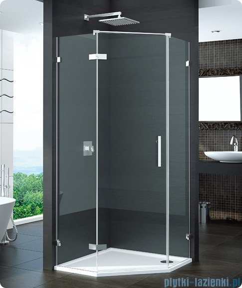 SanSwiss Pur PUT51P Ścianka boczna do kabiny 5-kątnej 30-100cm profil chrom szkło Durlux 200 PUT51PSM21022 