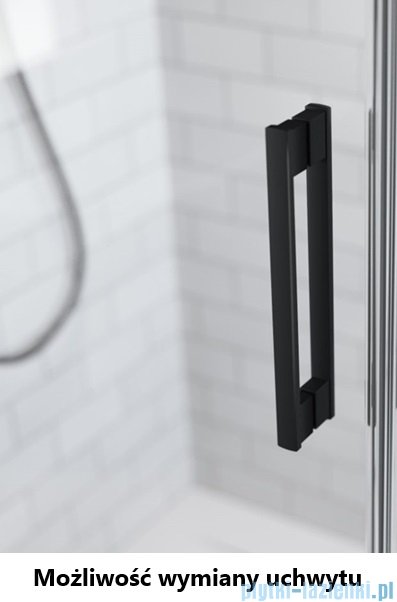 Radaway Idea 8 QL XL Black Kdj kabina 110x70cm lewa czarny mat/szkło przejrzyste 10560567-54-01L/10570522-01-01/10580070-01-01R