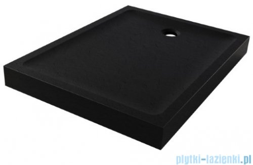 New Trendy Mild Stone Brodzik akrylowy prostokątny 70x110x11,5 cm czarny B-0567