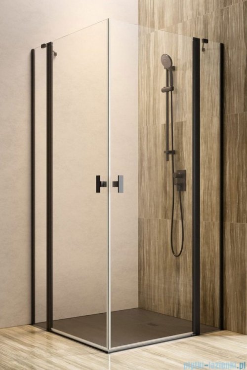 Radaway Nes 8 Black KDD II kabina walk in 80cm prawa czarny mat/szkło przejrzyste 10085080-54-01R