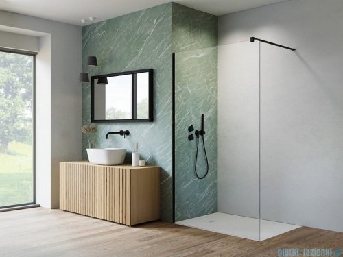 Radaway Nes Black kabina Walk-in 80x200cm czarny mat/szkło przejrzyste 10013080-54-01