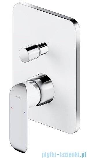 Omnires Sacramento system wannowy podtynkowy chrom/biały SYSSCW01XCRB