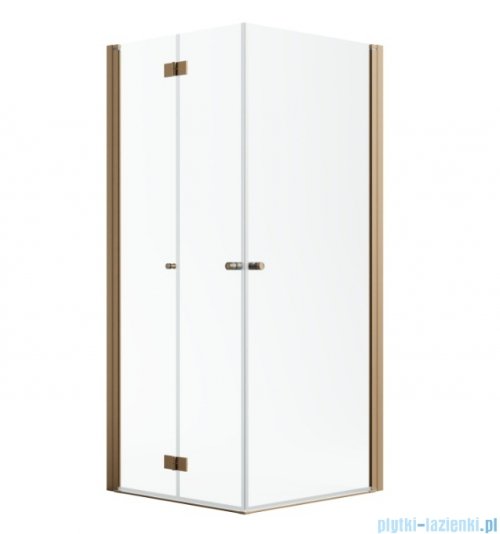 Radaway Nes Brushed Copper KDD B / KDD I kabina 90x90cm lewa szczotkowana miedź przejrzyste 10024090-93-01L/10015090-93-01R