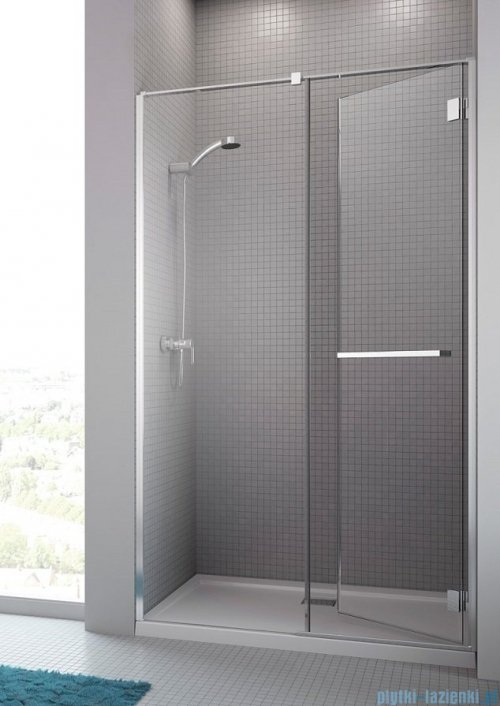 Radaway Carena DWJ Drzwi prysznicowe 90 prawe szkło brązowe + brodzik Delos C 