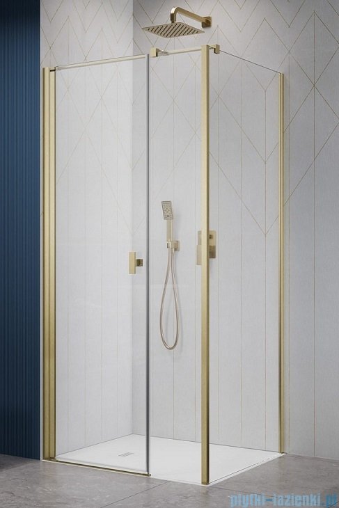 Radaway Nes Kds I Brushed Gold kabina 100x75cm lewa szczotkowane złoto 10023100-99-01L/10043075-99-01